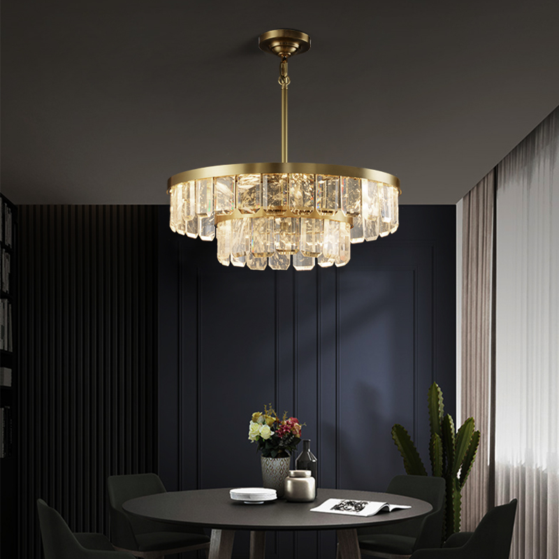 Rebecca Postmodern Double Tier Crystal Chandelier - Richardrider