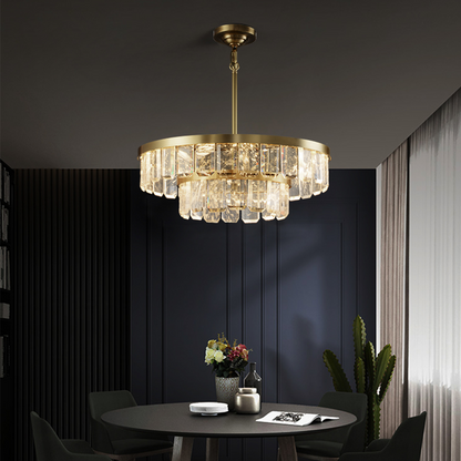 Rebecca Postmodern Double Tier Crystal Chandelier - Richardrider