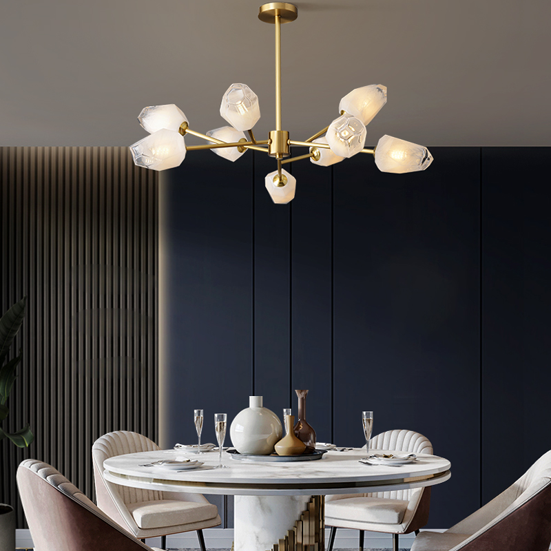 Mandy Modern Art Glass Lampshade Chandelier For Living Room - Richardrider