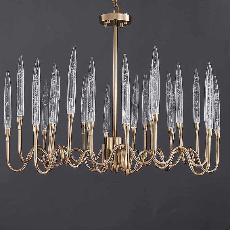 8141R Brass Glass chandelier - Richardrider