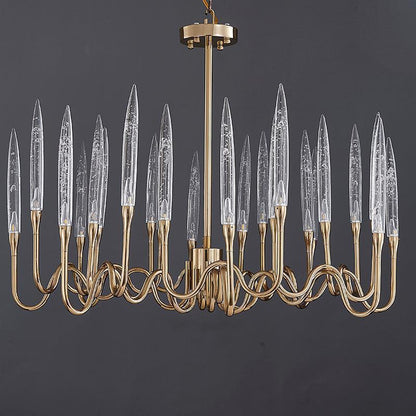 8141R Brass Glass chandelier - Richardrider