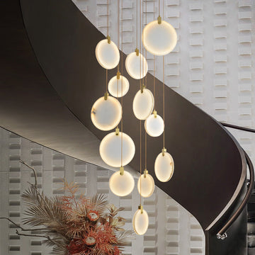 Queenie Alabaster Drop Long Round Chandelier - Richardrider
