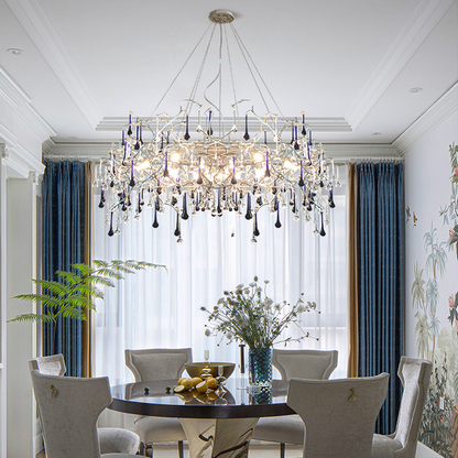 Iris Raindrop Crystal Branch Chandelier 31'' 39'' 47'' - Richardrider