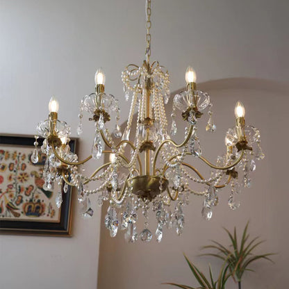Traditional French Modern Candle Chandelier For Living Room Bedroom