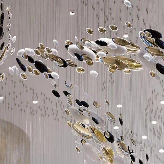 Modern Artistic Unique Golden Dragon Egg Pendant Ceiling Light Fixture for Staircase/ Sales Center/ Hotel - Richardrider