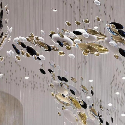 Modern Artistic Unique Golden Dragon Egg Pendant Ceiling Light Fixture for Staircase/ Sales Center/ Hotel - Richardrider