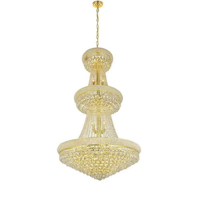 Kaler Elegant Luxury Living Room Three Tier Crystal Chandelier 30" D - Richardrider