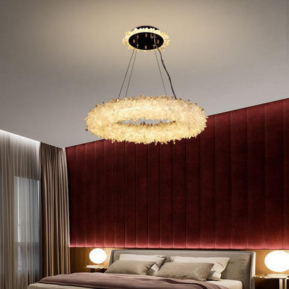 Derek Modern Rock Quartz Crystal Cluster Halo Chandelier - Richardrider