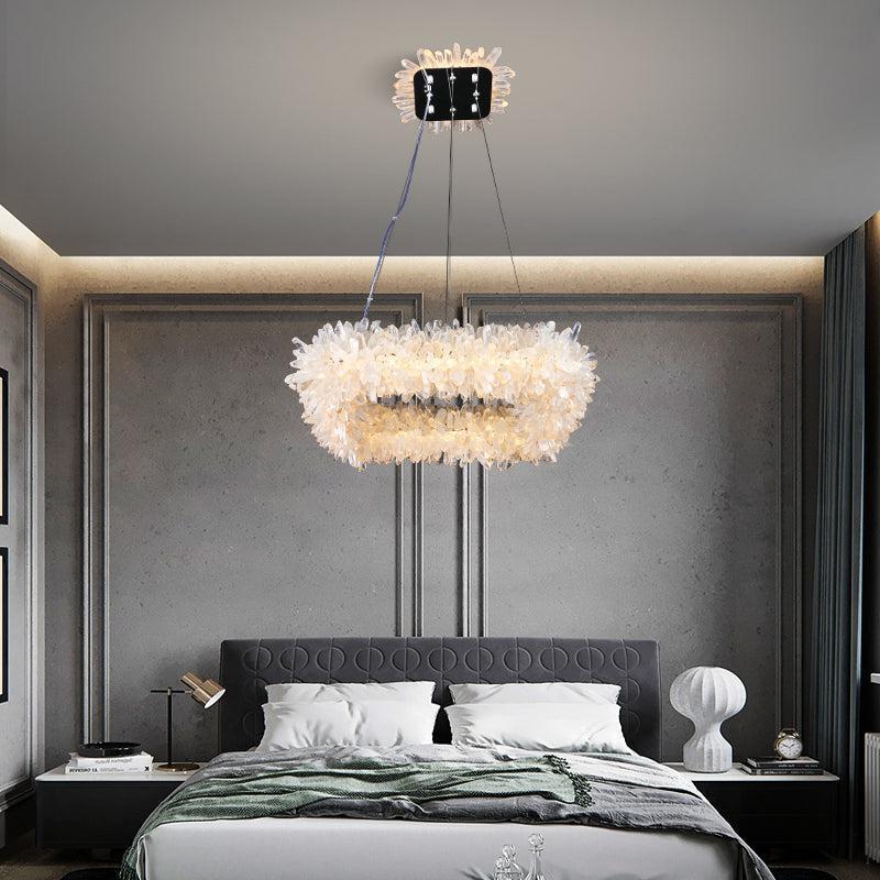 Derek Modern Crystal Cluster Square Chandelier - Richardrider