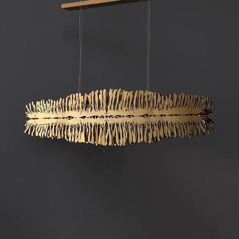 Clemo Island Gold Chandelier In Stainless Steel - Richardrider