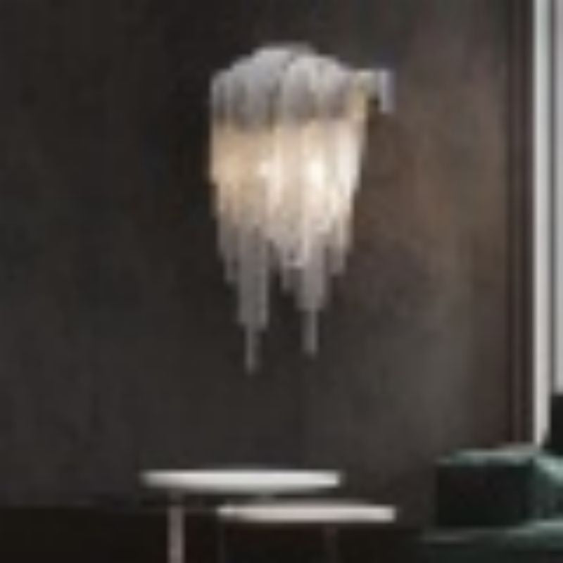Alisa Luxury Plated Aluminum Chain Tassel Wall Sconce - Richardrider
