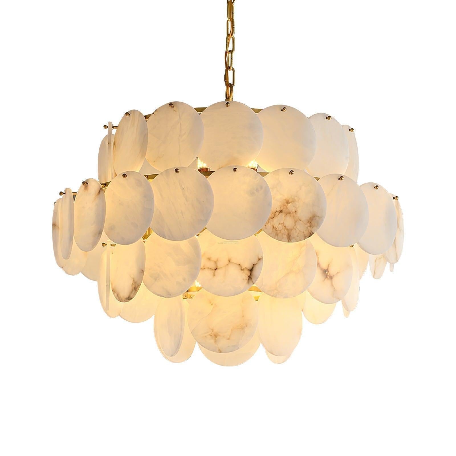 Alabaster Shell Brass Chandelier with 2/3/4/5/6 layer - Richardrider