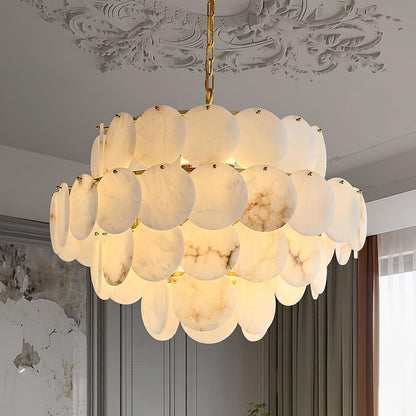 Alabaster Shell Brass Chandelier with 2/3/4/5/6 layer - Richardrider