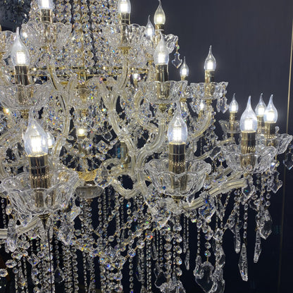 Extra Large French Candle Crystal Branch Chandelier for Foyer and Staircase - Richardrider