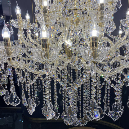 Extra Large French Candle Crystal Branch Chandelier for Foyer and Staircase - Richardrider