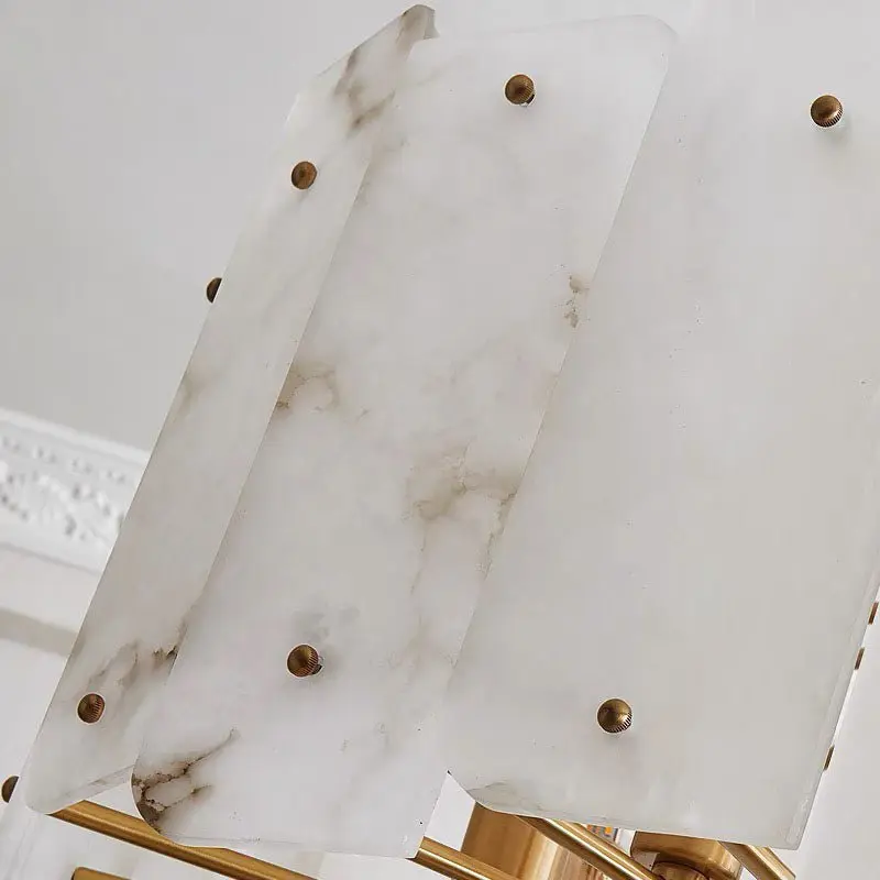 Alabaster Brass Dining Room Round Chandelier - Richardrider