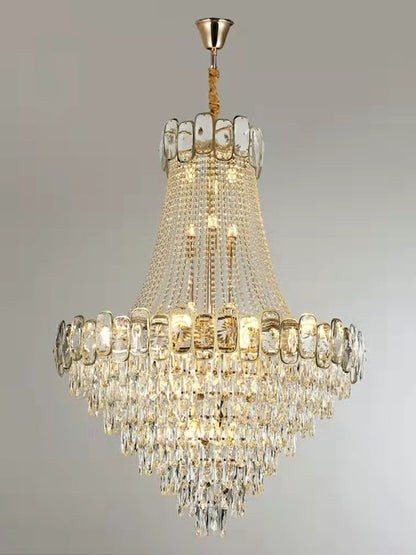 Foyer Staircase Chandelier Luxury K9 Crystal Ceiling Light For Living Room / Hallway - Richardrider