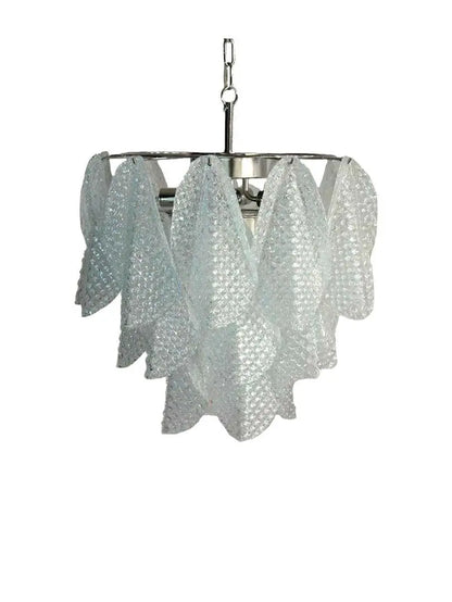 Murano Glass Chandelier – 23 Rondini – Granigliar – Transparent