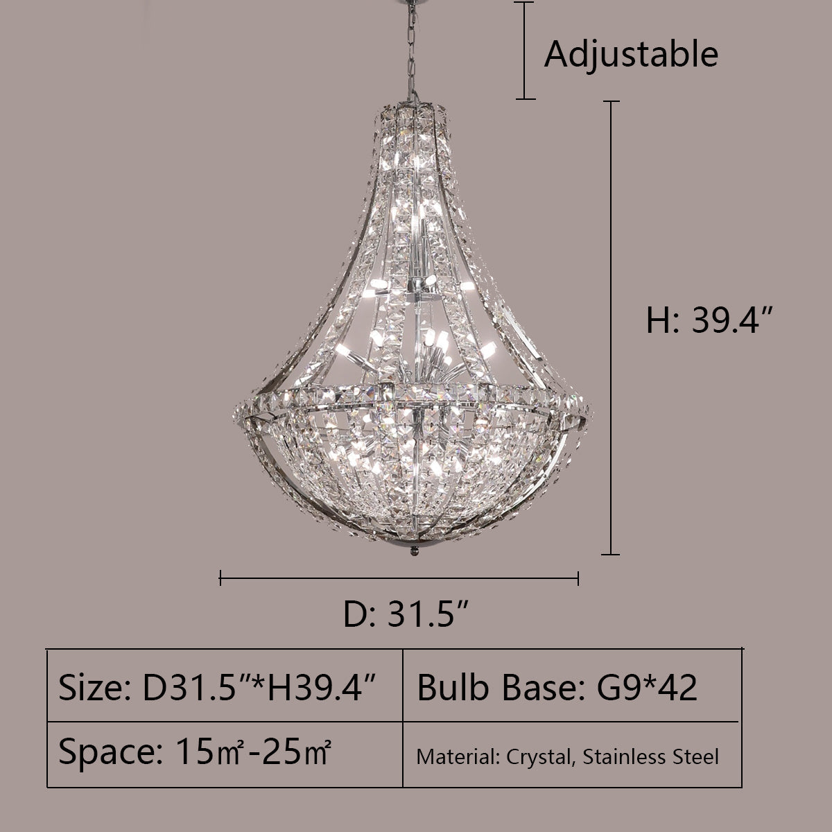 Extra Large Luxury and Elegant Crystal Chandelier for Living Room/Staircase/Foyer/Villa/Duplex Hall - Richardrider