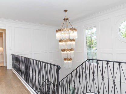 Large Elegant Multi-layers Glam Glass Chandelier for High-ceiling Staircase/Entryway/Living/meeting Room - Richardrider