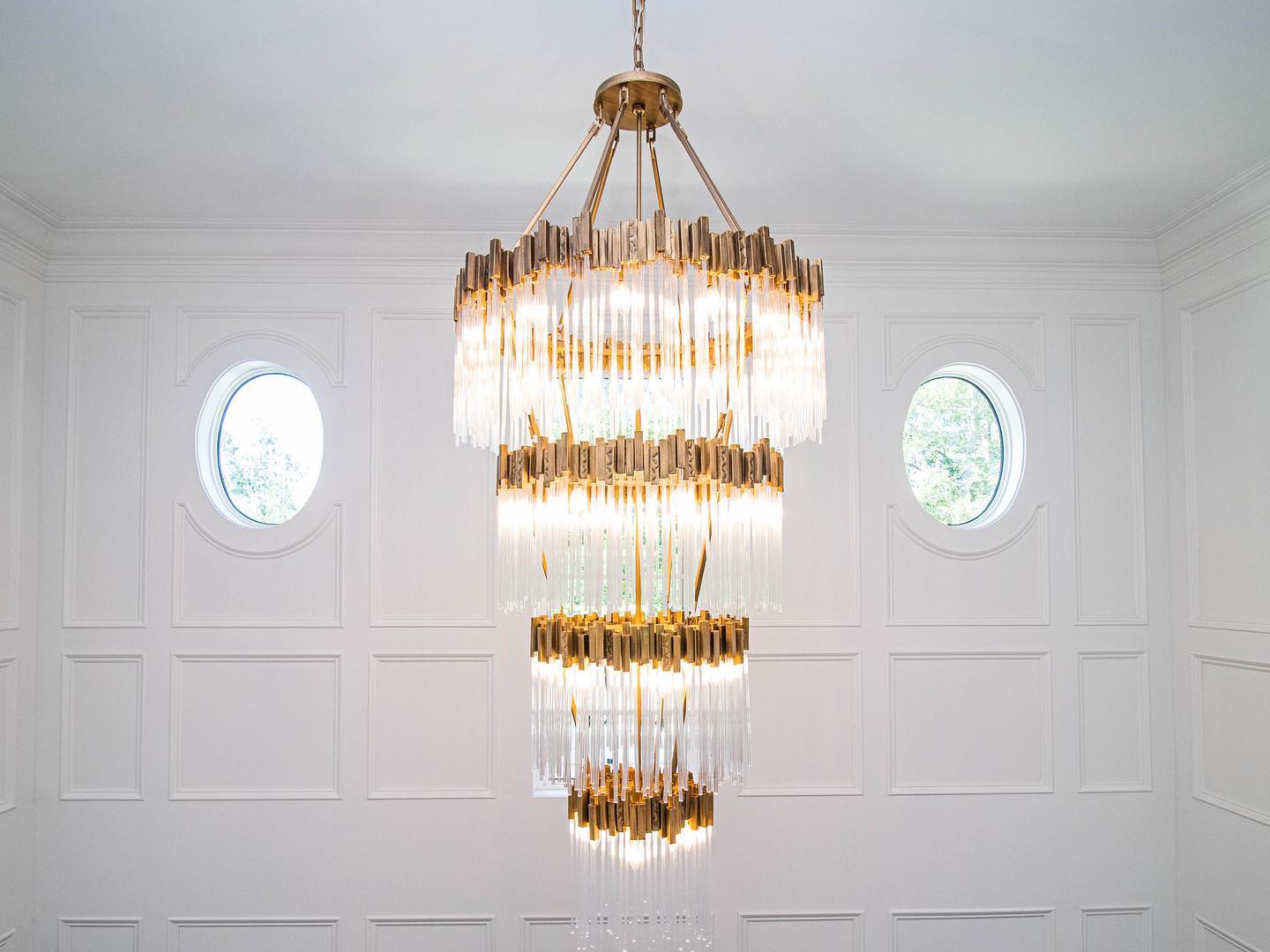Large Elegant Multi-layers Glam Glass Chandelier for High-ceiling Staircase/Entryway/Living/meeting Room - Richardrider
