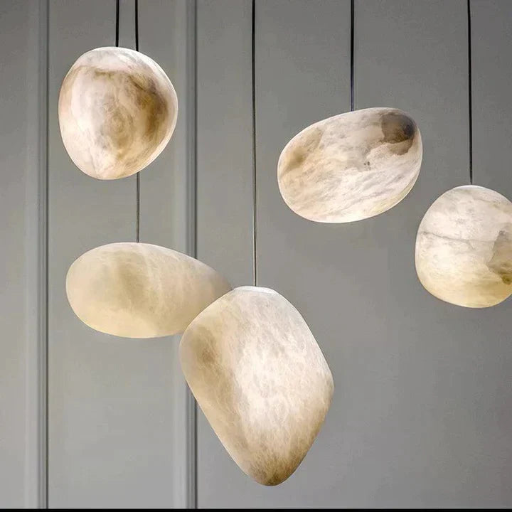 Alabaster Natural Stone Pendant, Creative Pendant Light - Richardrider