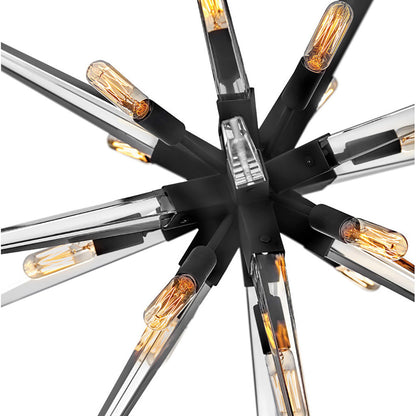 Ravylen Orb Chandelier Steel & Glass 36"W x 36"D