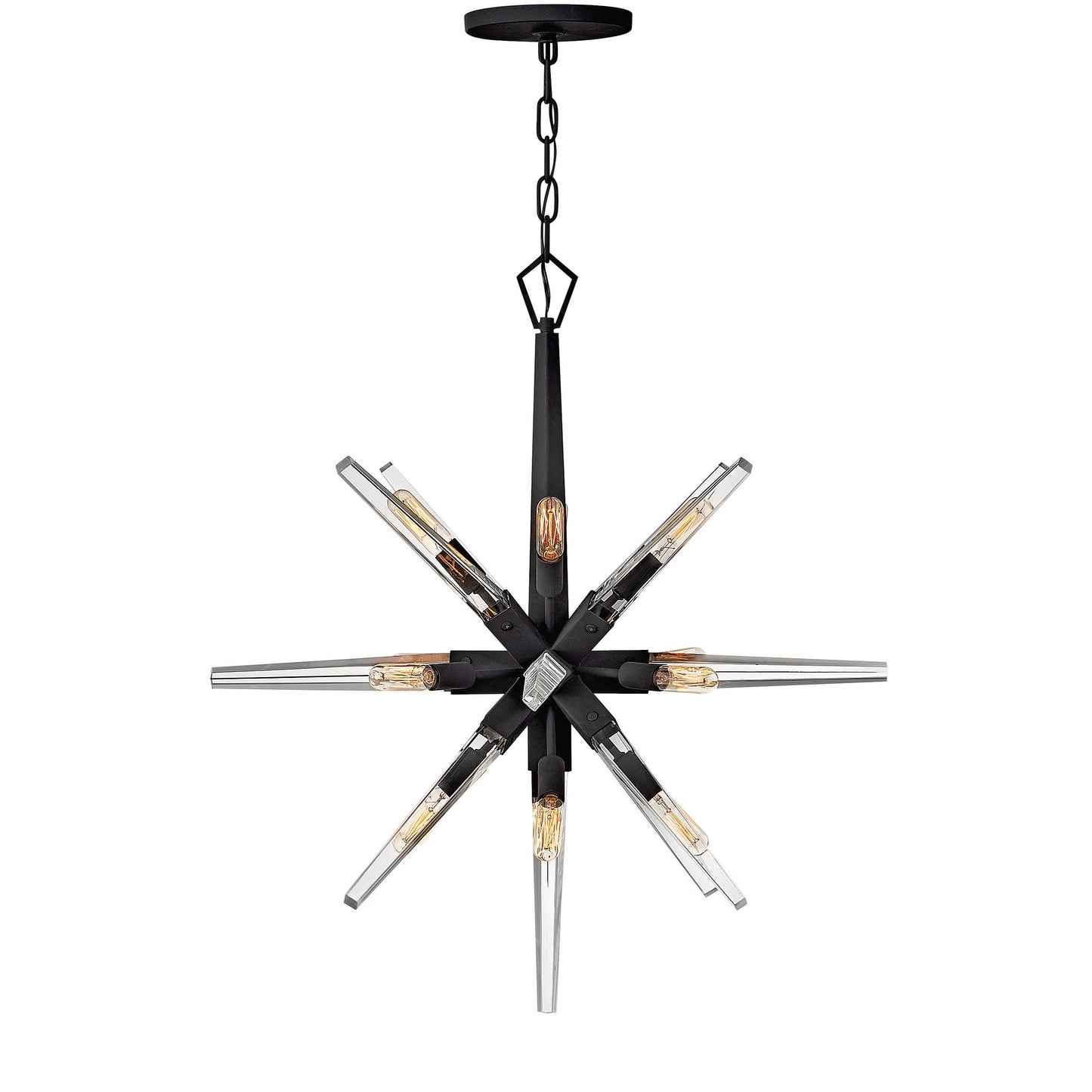Ravylen Orb Chandelier Steel & Glass 36"W x 36"D