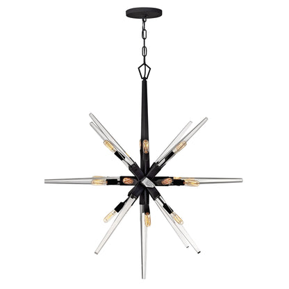 Ravylen Orb Chandelier Steel & Glass 36"W x 36"D