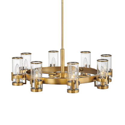 Ariorix Chandelier Steel & Glass 27"D