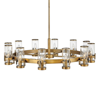 Ariorix Chandelier Steel & Glass 27"D