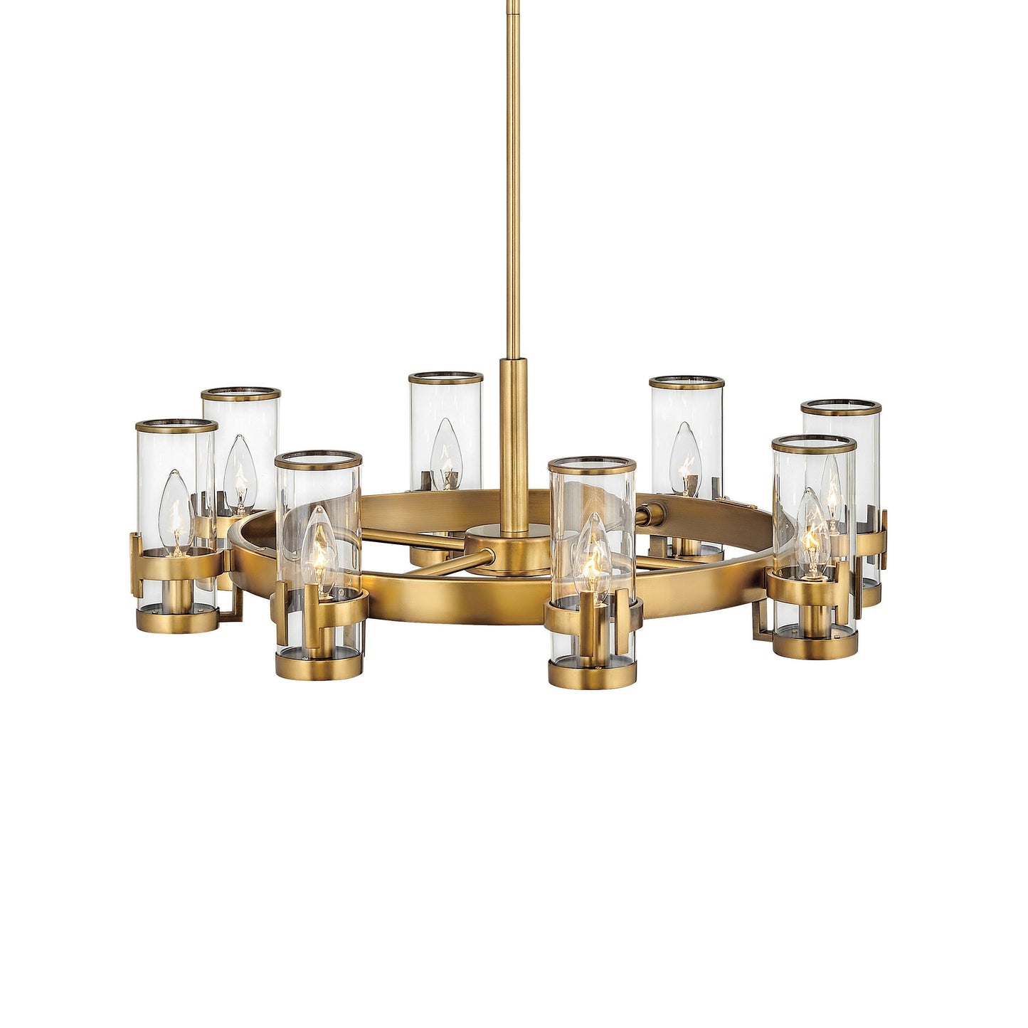 Ariorix Chandelier Steel & Glass 27"D