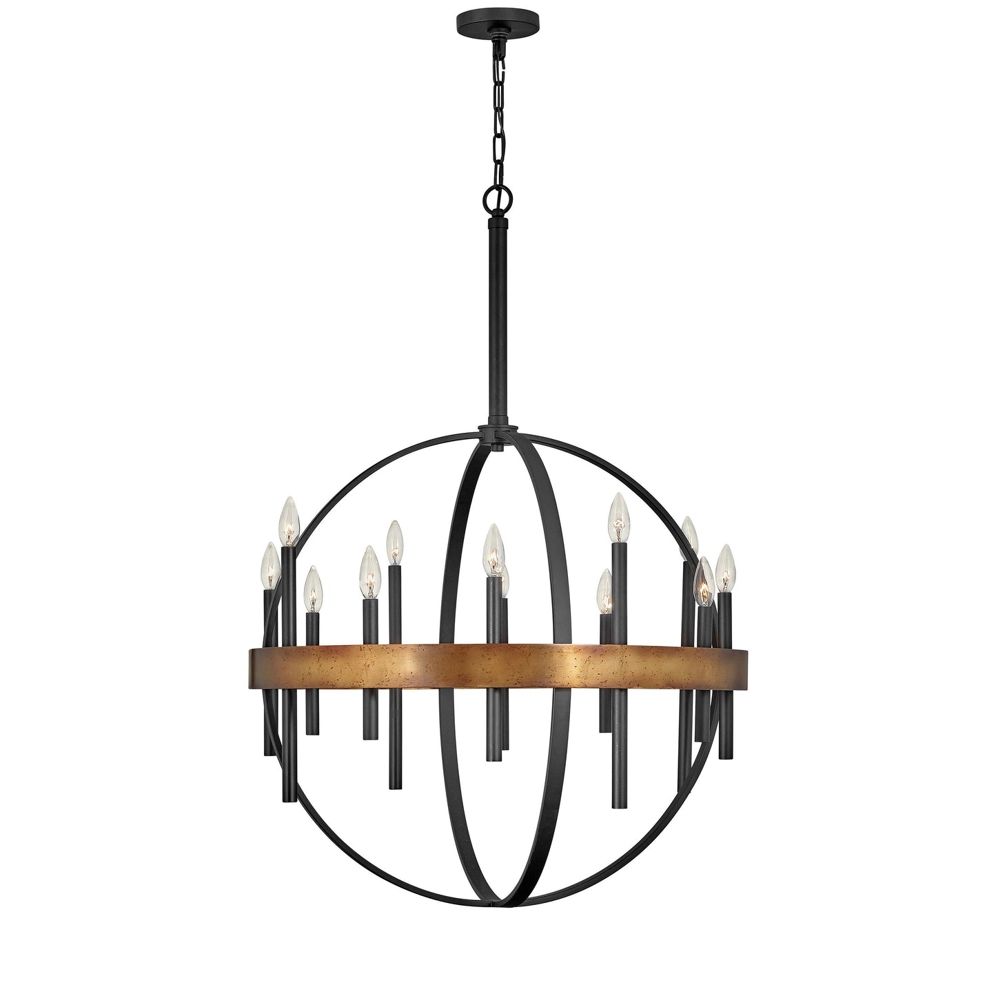 Xanaetix Orb Chandelier Steel 30"D