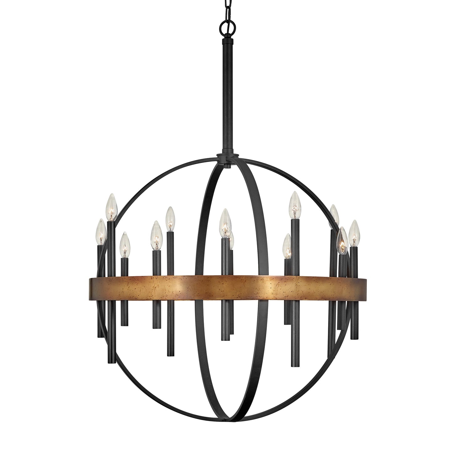 Xanaetix Orb Chandelier Steel 30"D