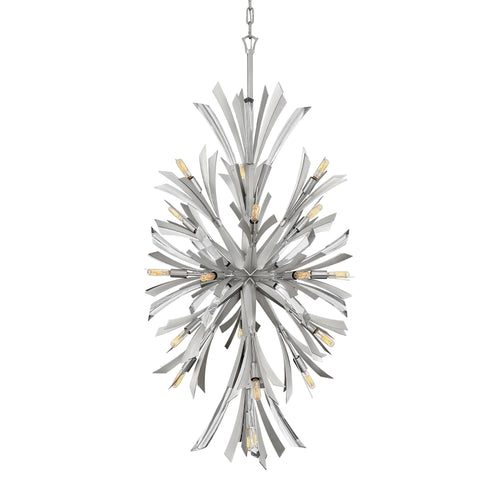 Vereiwyn Orb Chandelier Steel & Glass 22"W x 22"D