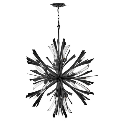Vereiwyn Orb Chandelier Steel & Glass 22"W x 22"D