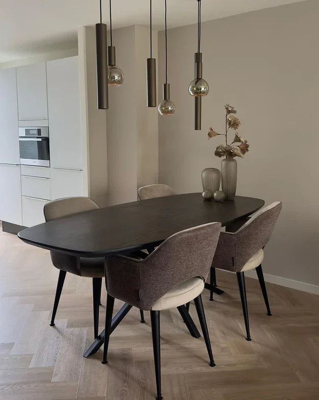 Modern Minimalist 6/7-Light Bulbs and Columns Pendant Chandelier for Dining Room