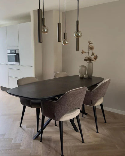 Modern Minimalist 6/7-Light Bulbs and Columns Pendant Chandelier for Dining Room