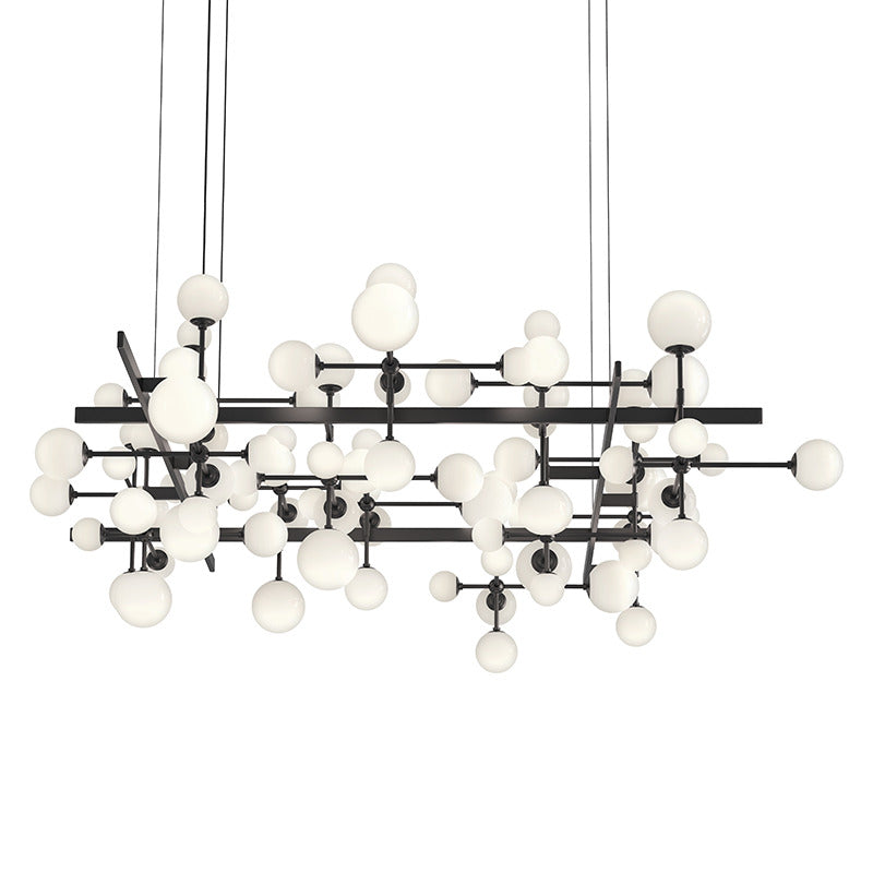 Rhoemond Square LED Chandelier Metal & Cased Glass 61"W x 56.75"D