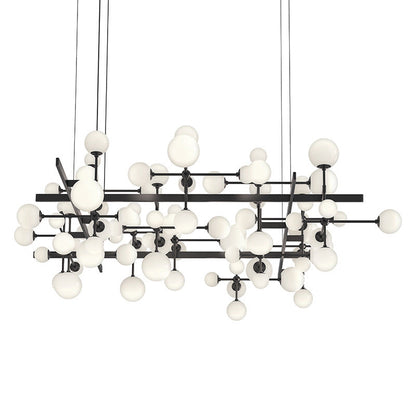 Rhoemond Square LED Chandelier Metal & Cased Glass 61"W x 56.75"D