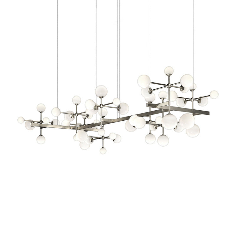 Rhoemond Zig Zag LED Chandelier Metal & Cased Glass 95.5"W x 49.5"D