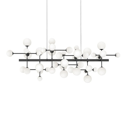 Rhoemond LED Bar Chandelier Metal & Cased Glass 68.75"W x 33.25"D