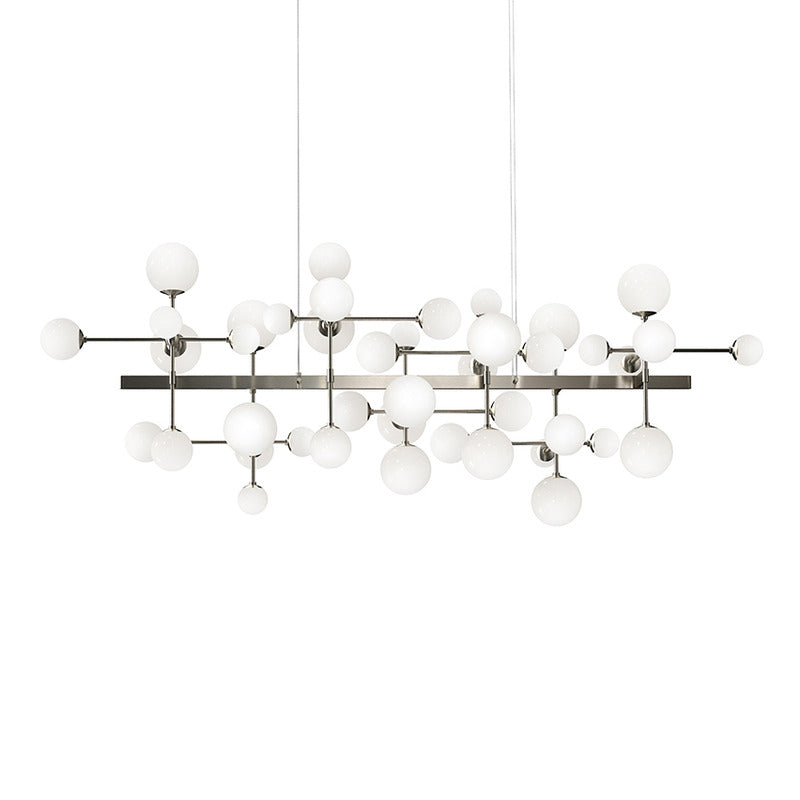 Rhoemond LED Bar Chandelier Metal & Cased Glass 68.75"W x 33.25"D