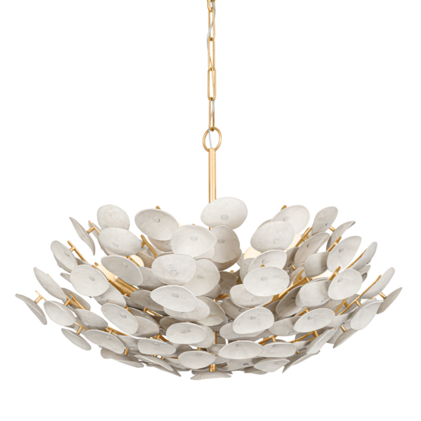 Aimi 9 Vintage Gold Leaf Chandelier Ceiling Light - Richardrider