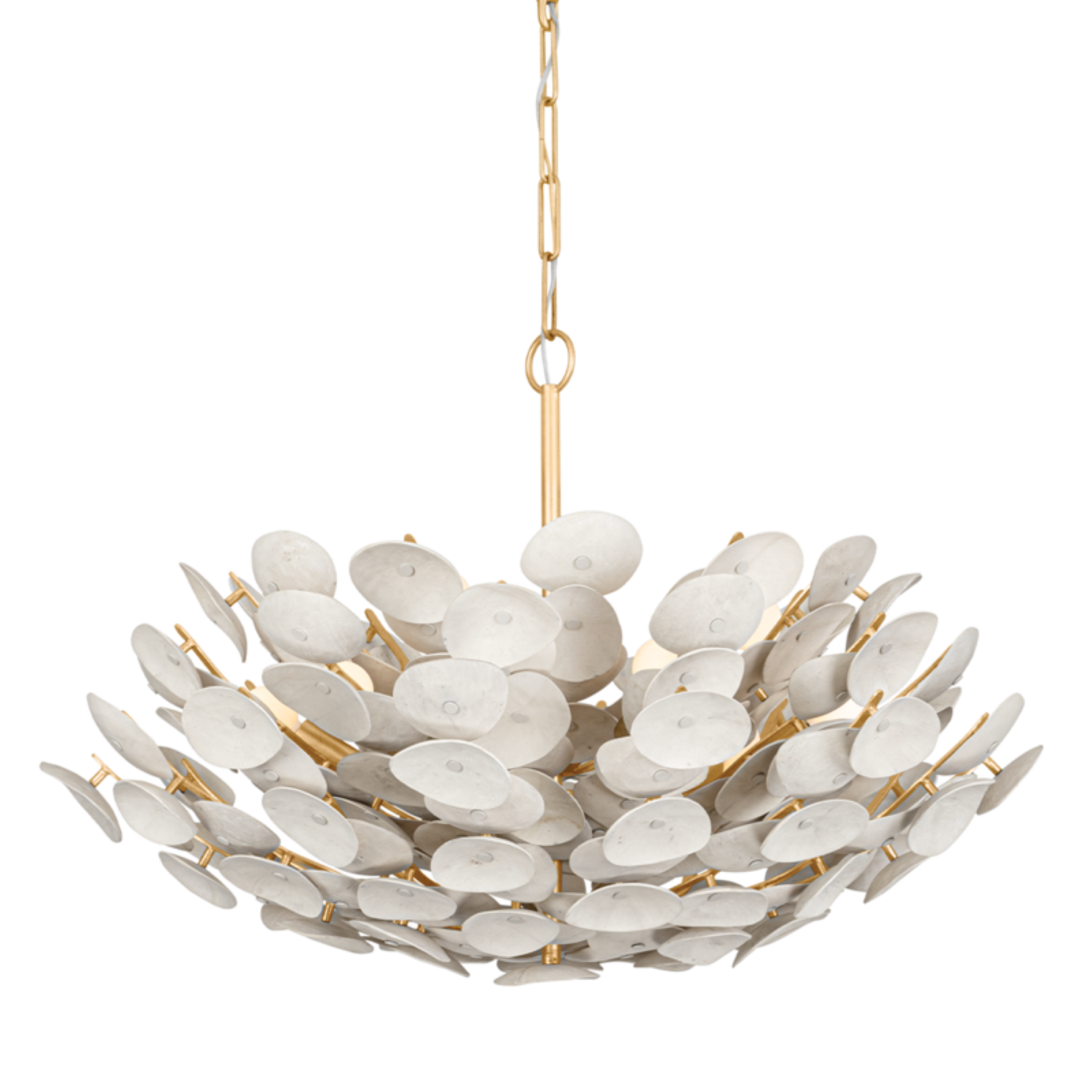 Aimi 9 Vintage Gold Leaf Chandelier Ceiling Light - Richardrider