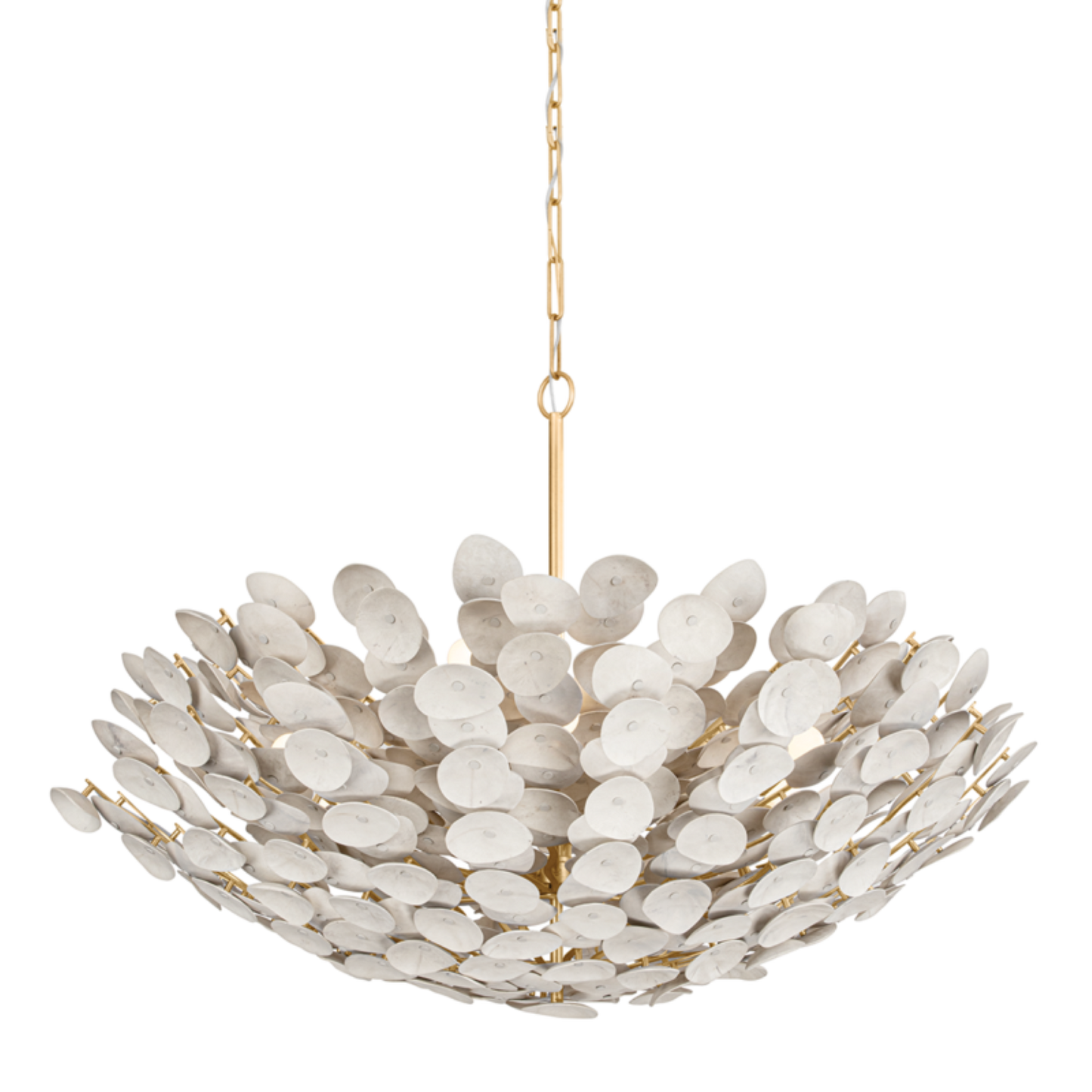 Aimi 12 Vintage Gold Leaf Chandelier Ceiling Light - Richardrider