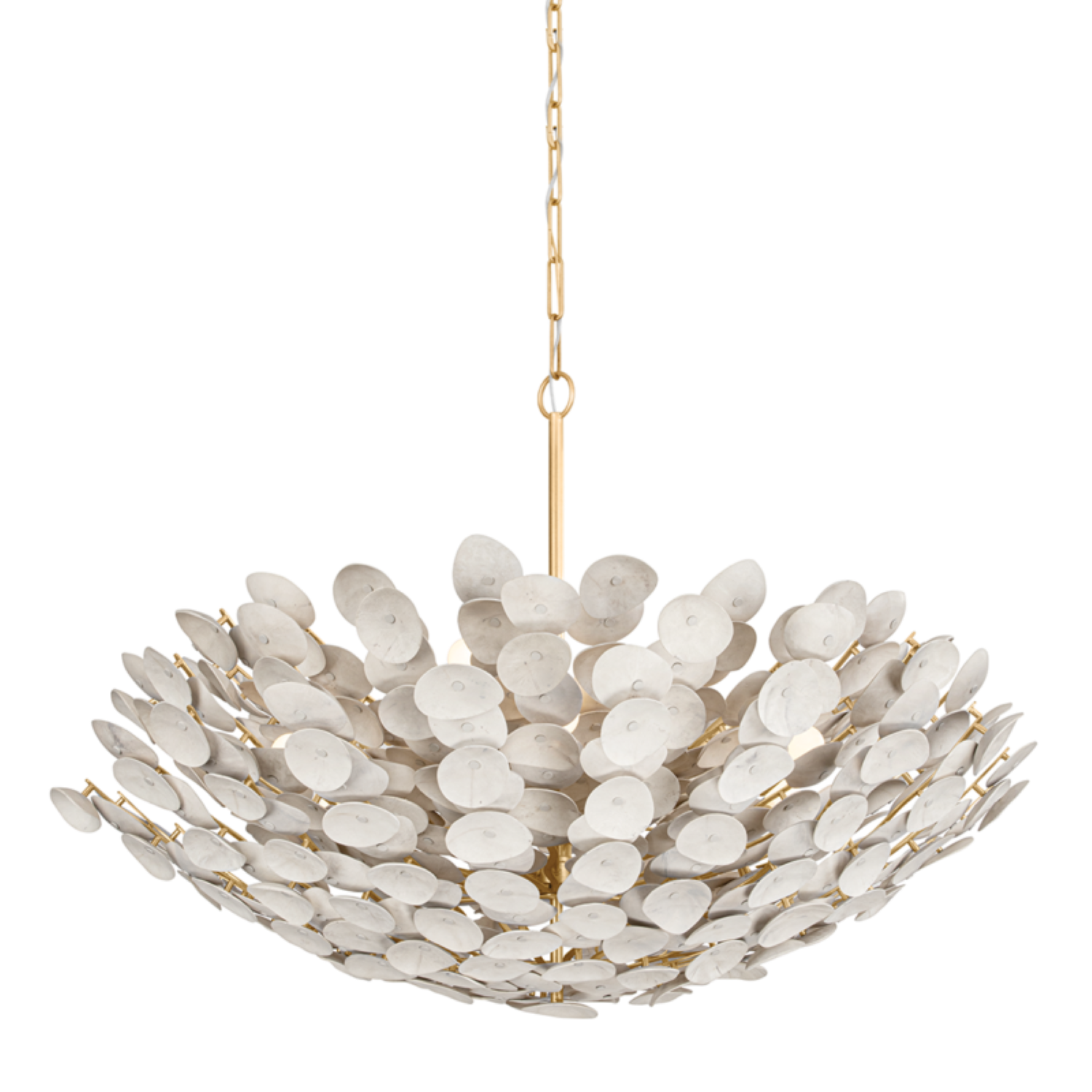 Aimi 12 Vintage Gold Leaf Chandelier Ceiling Light - Richardrider