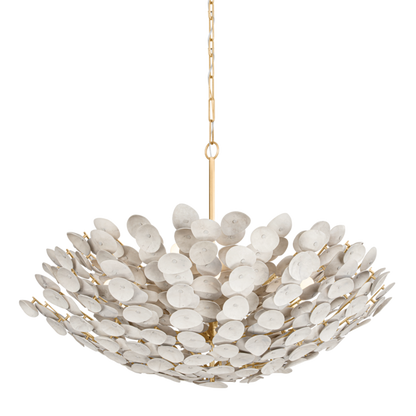 Aimi 12 Vintage Gold Leaf Chandelier Ceiling Light - Richardrider