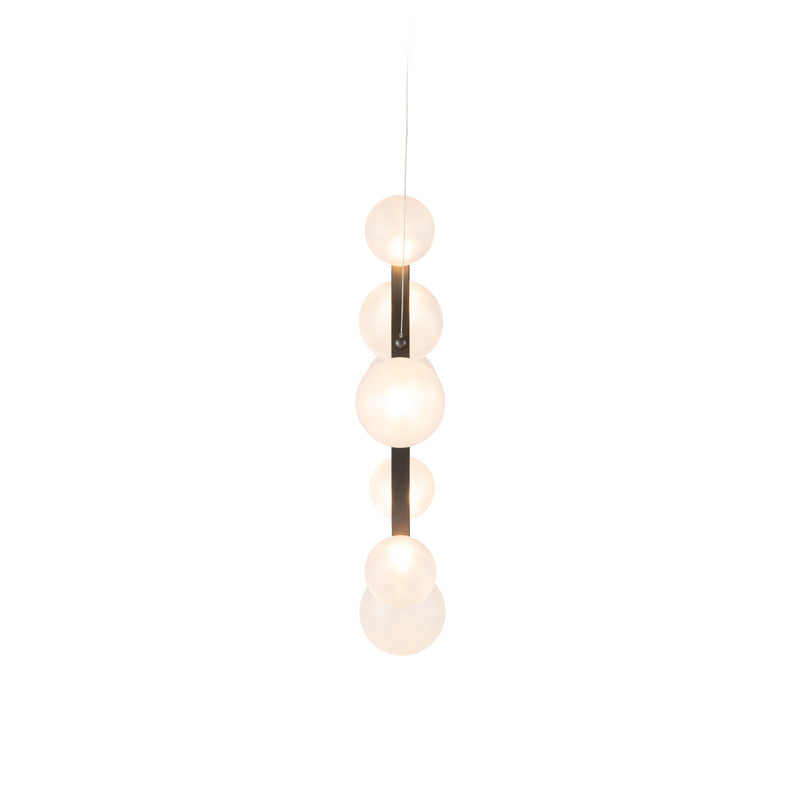 Sylanar Bubble Chandelier Metal Frame & Plastic Light Guide & Glass Bulbs 28.4"W x 3.9"D