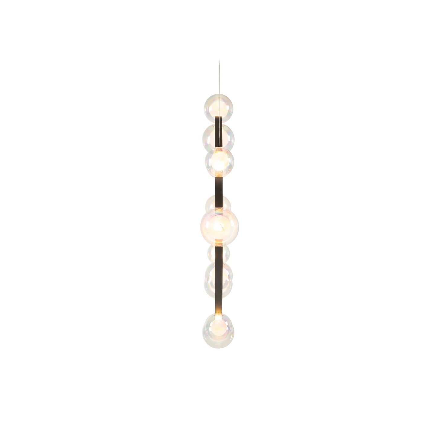 Sylanar Bubble Chandelier Metal Frame & Plastic Light Guide & Glass Bulbs 28.4"W x 3.9"D